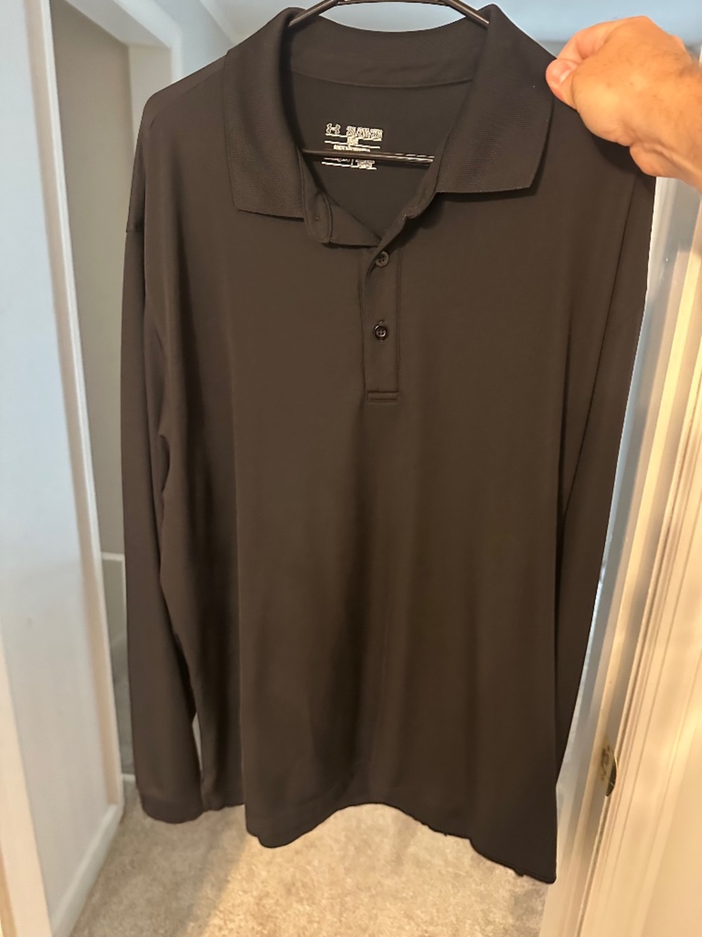 Under Armour long sleeve black polo shirt xxl